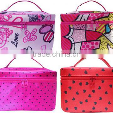 4pc Train case travel bag cosmeitc bag make up bag