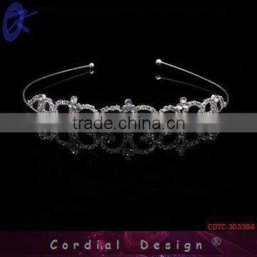 Diamante Delicate Tiaras Crowns For Girls Hair Part