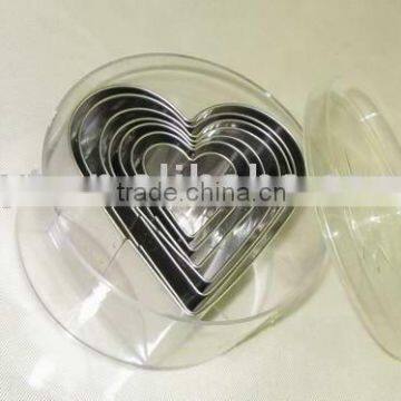 Hot sale 7-piece stainless steel heart-shaped biscuit cookie cutter