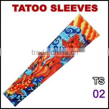 92% nylon and 8% spandex customized logo tattoo sleeves T-shirt TS 02