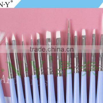 ANY High Quality Nail Art Beauty Care Wood Handle 15 Nail Brush Set