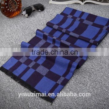 Men Winter Warm Wool Soft Scarf Plaid Long Tassel Wrap Pashmina Mens Shawl