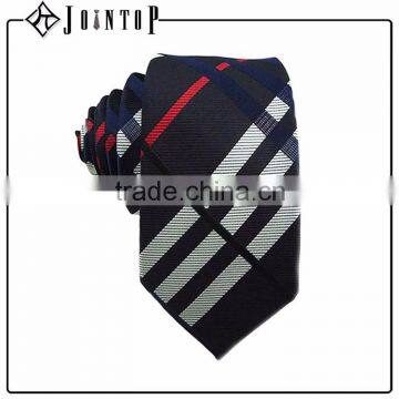 wholesale low price polyester plaid theme necktie for man