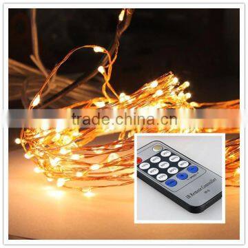 Remote control copper wire colorful LED string