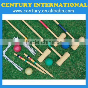 wooden croquet/croquet set