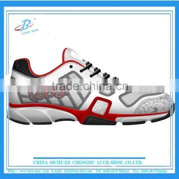 new arrived men's red badminton shoe , outdoor comfortable badminton shoe, wholesale price top selling badminton shoe