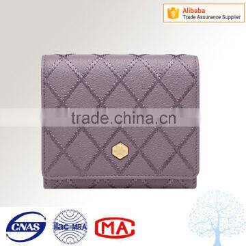 Women PU leather grid design mini wallet in europe style
