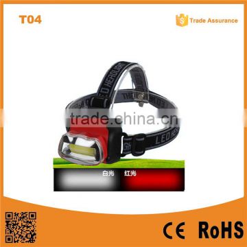 T04 COB high power headlight ABS Material led headlight 1W LED Headlamp