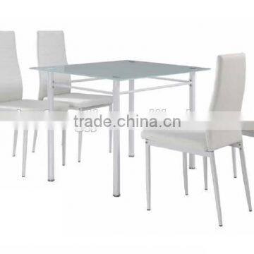 1+4 Glass & Metal Dining Table Set photo-2
