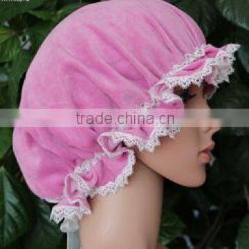 Holme used for women solid lace silk / poly sleeping cap
