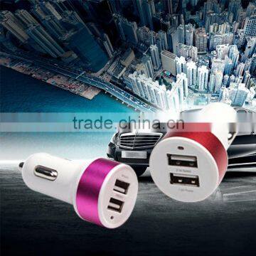 factory selling Logo customised wholesale 5v USB Car Charger dual ports