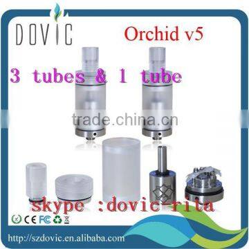 Adjustable brass contact rebuildable clone orchid v5 clear tube orchid v5 atomizer rba