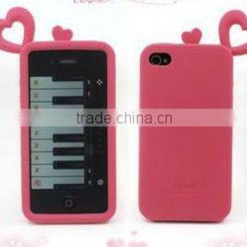 unique heart shape silicone phone case