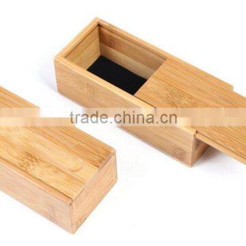 Wooden case sunglasses slide open