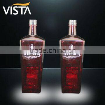 Supper premium flat vodka glass bottle