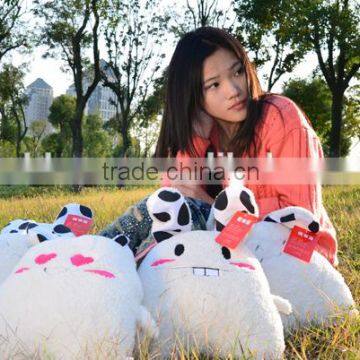 creative new style lovely cartoon white buck teeth rabbit stuffed plush toy doll sleeping pillow rest down cushion