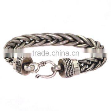 Thick Snake 80% Sterling Silver Antique Chain Bracelet