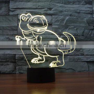 3D Optical Lamp Dinosaur Style Night Light 7 RGB Light Colors 10 LEDs AA Battery or DC 5V Mixed Lot photo-4