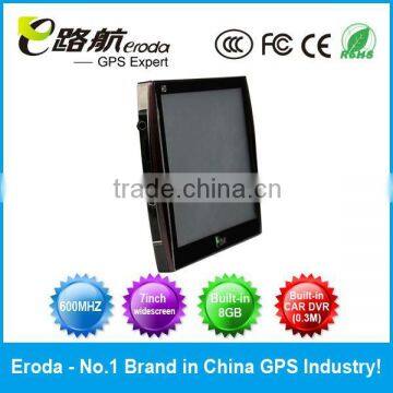 Eroda Gps 7 inch High Resolution TFT LCD Monitor with Car Camera Recorder