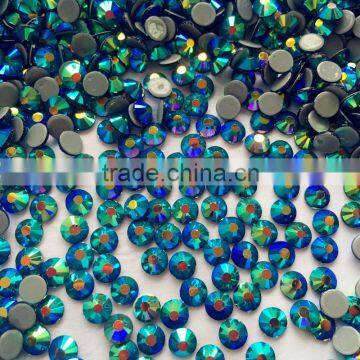 well coatting high quality strong glue 5mm montana AB garment designing hotfix rhinestone