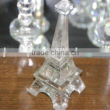 Transparent Beautiful Crystal Eiffel Tower For Paris Souvenirs