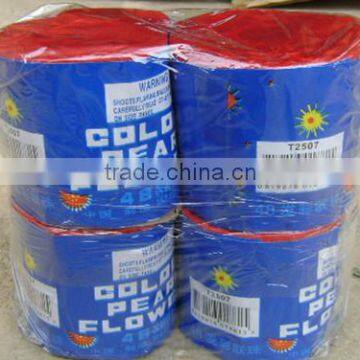 T2507 48 shot color pearl flower cake fireworks