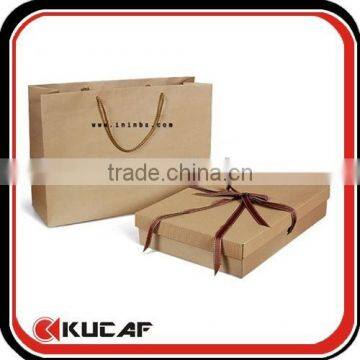 Retail kraft paper bag with logo print