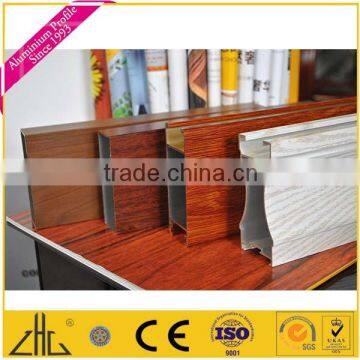 Aluminium extrusion profile wooden grains factory supplier/manufacturer/ aluminium profile bright sand blasting wood grain color