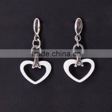 Women healthy jewelry silver magnetic drop heart earrings