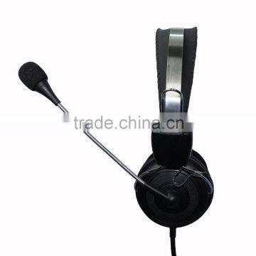 Whosale gamer headphone long wire computer headphone portable wired headphone