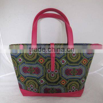 African Fabric Handbag Wax Material Lady Bags photo-2