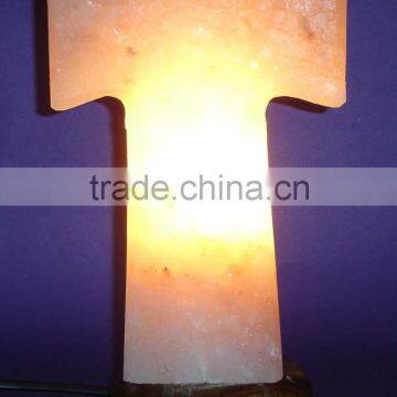 Unique Design Crafted Cross Shaped Himalayan Salt Lamp