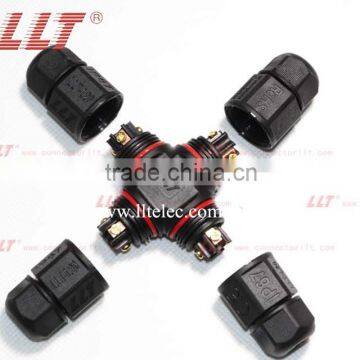 IP67 Outdoor Lighting Cable Junction 4-Way Cross Type Waterproof Connector photo-4