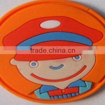 Newly custom 3d rubber patch/pvc rubber 3d patch