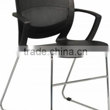 hot sale good quality most popular new design Stack black PP plastic chrome Office Chair A205-J08