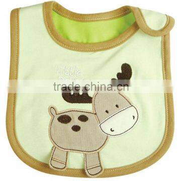 100 cotton interlock fabric baby bib embroidery bibs