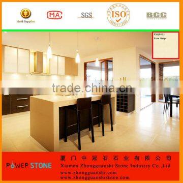 Pure Beige Quartz Stone Countertop Manufacturer