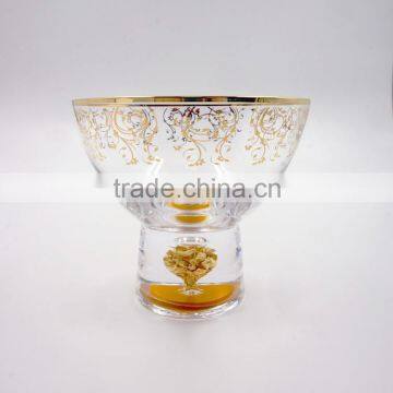 200 ml Set of 6 Gold Decal Pattern Ice Cream Cup Glass Dessert Bowl photo-2