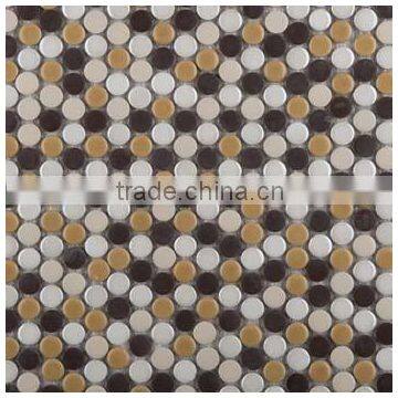 round stone mosaic, round art mosaic, kitchen design mosaics(PMSG345)