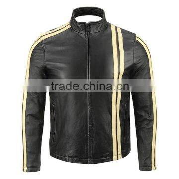 Fine Leather Lines Motorbike Jackets new fashion