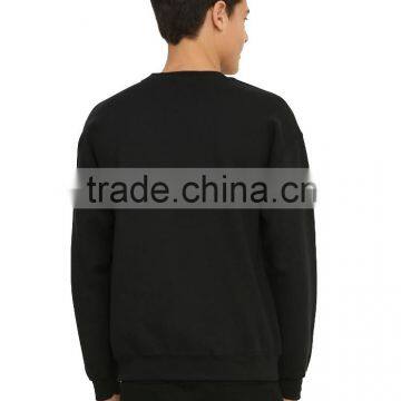 Daijun Promotion Causal Silk-screen Logo Round Neck Black Print Custom Men Hoodies photo-2