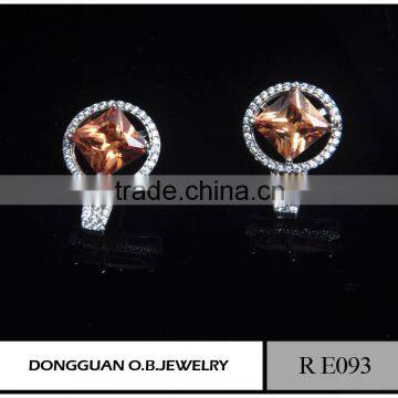 Sterling Silver Cut Cubic Zirconia Stud Earrings photo-3