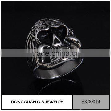 Silver Skull Ring/Skull Ring Silver Jewelry/Men's Stainless Steel Jewelry