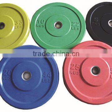 Color Olympic Bumper Plates Weight with Steel Ring