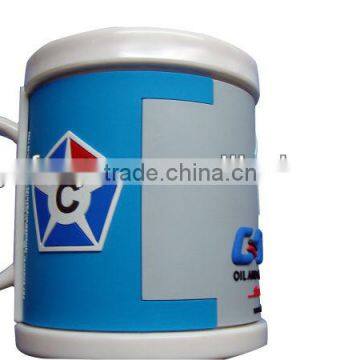Brasilia coffee mug cup with soft pvc logo
