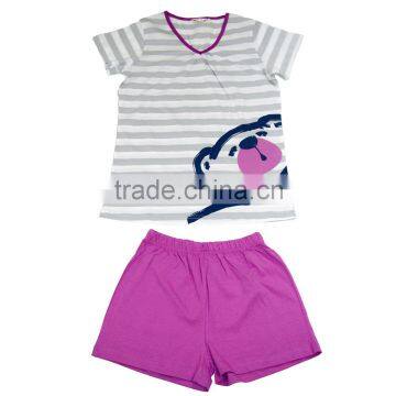 Kevince Ladies jersey short homewear pyjamas knitting woman clothing nightwear sleepwear MOQ2000sets