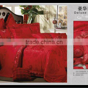 Viscose Cotton Jacquard Fabrics Bright Red photo-4