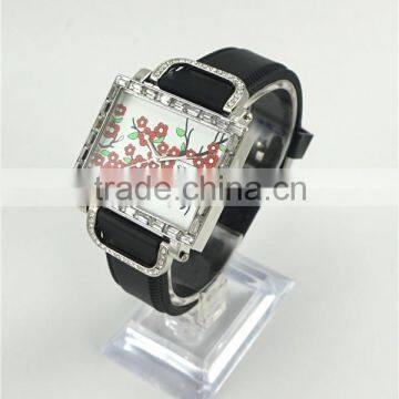 New Style Ladies Silicone Wristwatch square cse muticolors unisex watches