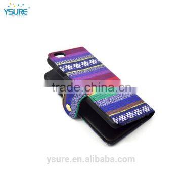 Chinese Style Fashion Light Fabric Wallet Leather Phone Case For BLU Life One XL With PVC ID and Credit Card Slots