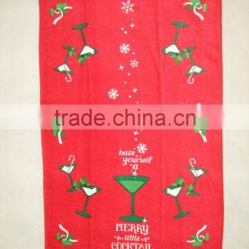 Christmas Kitchen Towel Print Cotton Tea Towel Dish Towel China Supplier Kitchen Textiles Buying in Bulk Wholesale